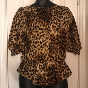 Animal Print Blouse Size XL